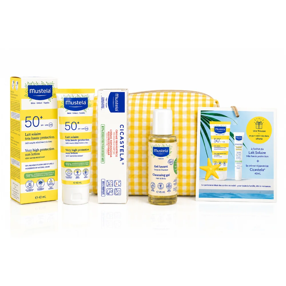 mustela-trousse-jaune-lait-solaire-100mlcicastela-creme-reparatrice-40mlgel-lavant-bio-45ml mustela-trousse-jaune-lait-solaire-100mlcicastela-creme-reparatrice-40mlgel-lavant-bio-45ml_Bpharma tunisie
