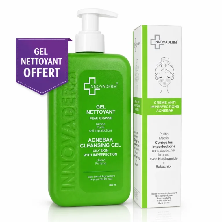 Pack Innovaderm Acnebak 40ml + Gel Nettoyant Anti-Imperfections 380ml