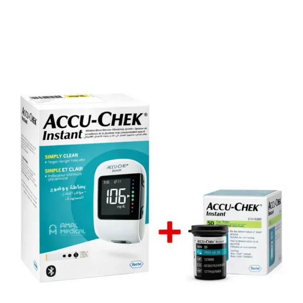 ACCU-CHEK INSTANT B/50 BANDLATTE + 10 BANDLETTE + APPARIEL GRATUIT